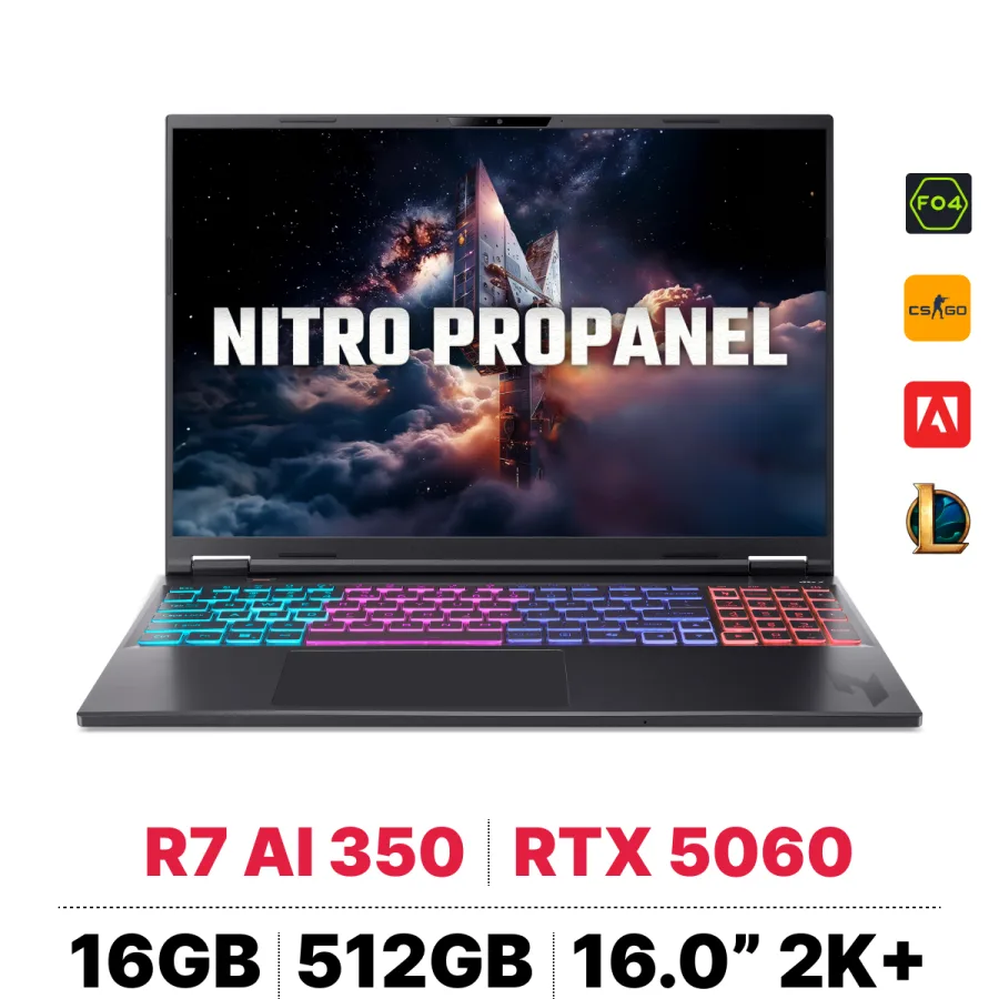 Acer Gaming Nitro 16 AI ProPanel AN16S-61-R7ZJ – ảnh 1