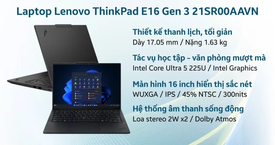 Lenovo ThinkPad E16 Gen 3 21SR004XVN – ảnh 11