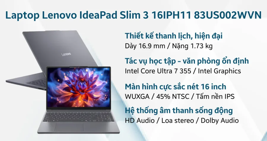 Lenovo IdeaPad Slim 3 16IPH11 83US002WVN – ảnh 9