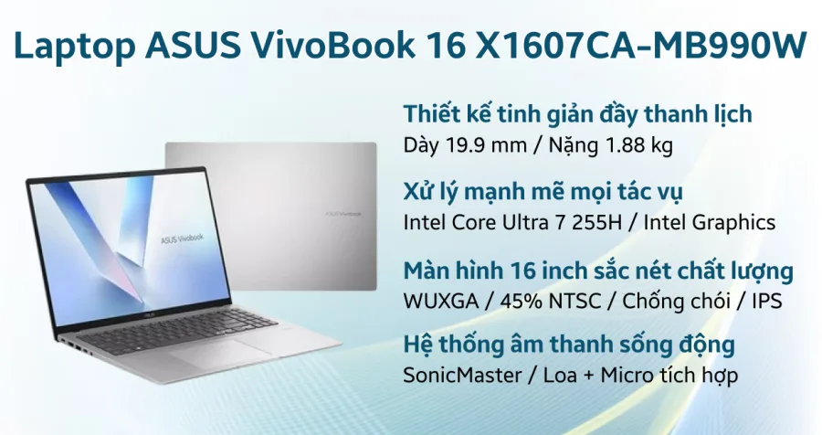 ASUS VivoBook 16 X1607CA-MB990W – ảnh 9
