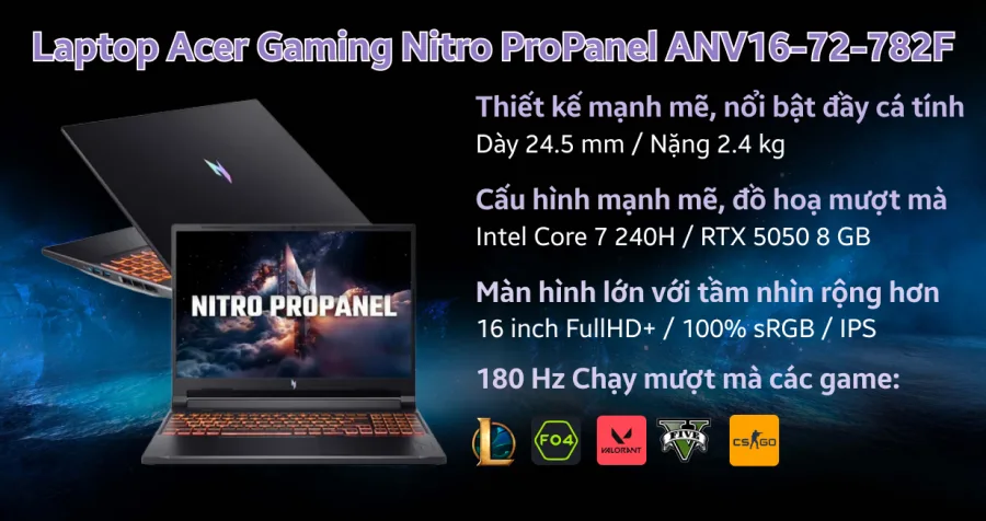 Acer Gaming Nitro ProPanel ANV16-72-782F – ảnh 12