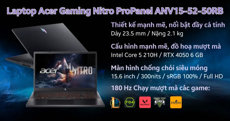 Acer Gaming Nitro ProPanel ANV15-52-50RB – ảnh 12