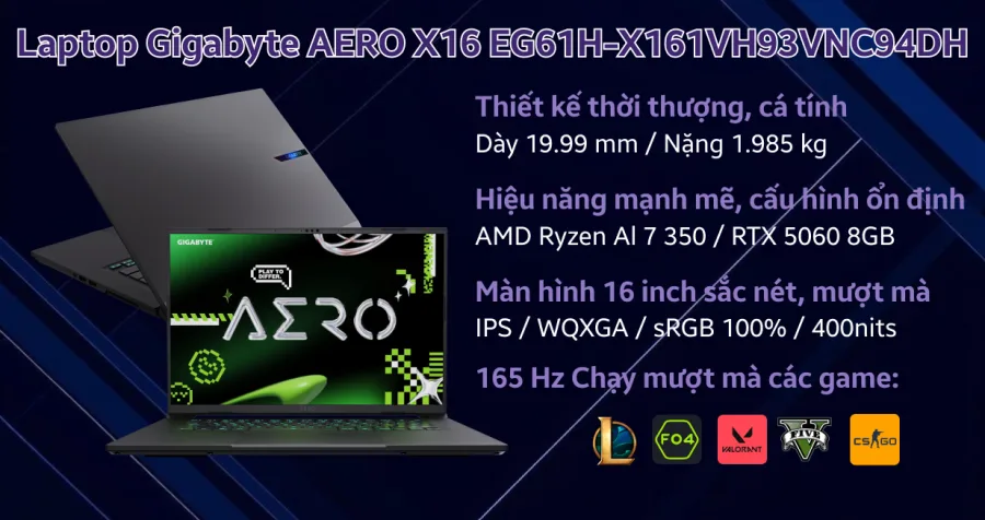 Gigabyte AERO X16 EG61H-X161VH93VNC94DH – ảnh 12